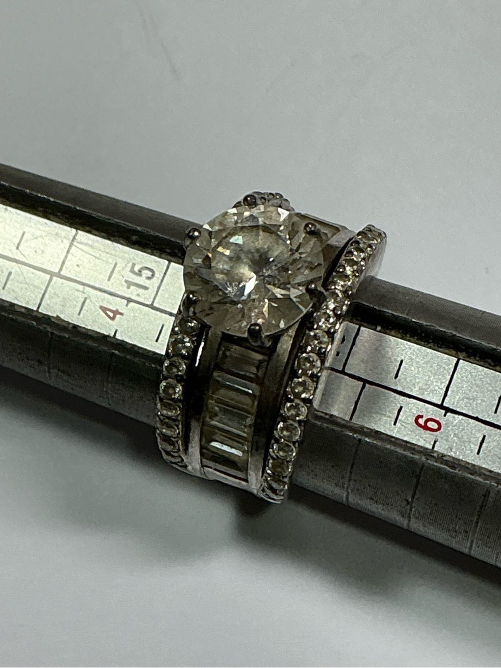 Sterling Silver ADI CZ Ring. Size 5
